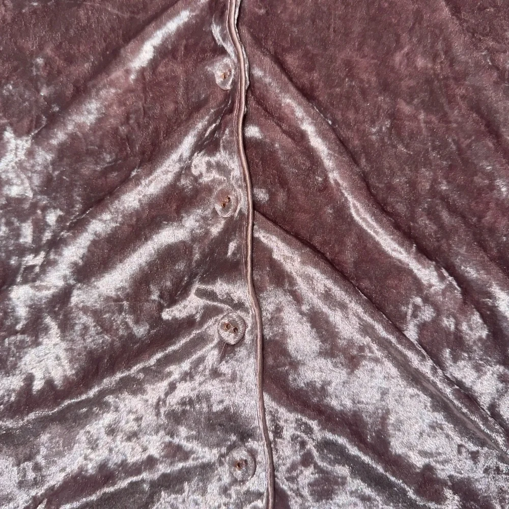Danskin Dusty Pink Crushed Velvet Sleepwear Pajama Set Top and Shorts Size M